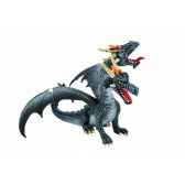 figurine bullyland dragon noir a deux tetes b75597