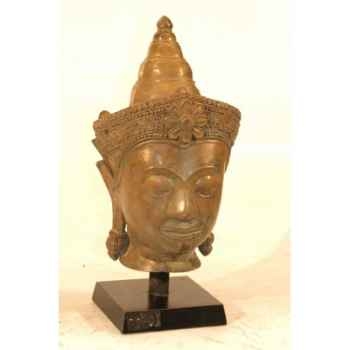Art asiatique buddha head kmer pagoda -rb713rp-a