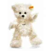 peluche steiff ours teddy pantin lizzy blanc 012723