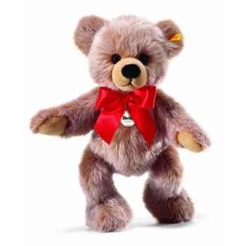 Peluche steiff ours teddy-pantin bobby, brun chiné -014161