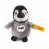 peluche steiff bebe pingouin lari gris noir blanc 045660