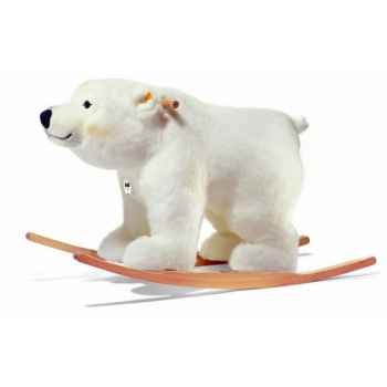 Peluche steiff ours polaire à bascule arco, blanc -048937