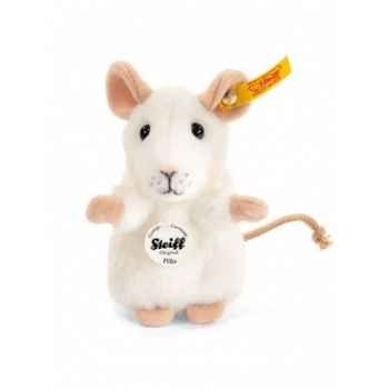 Peluche steiff souris pilla, blanche -056215