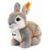 peluche steiff lapin happy gris chine 080036