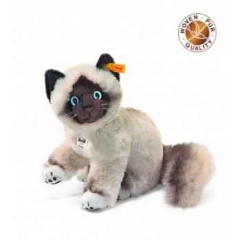 Peluche steiff chat birman cattie, crème/brun foncé -099458