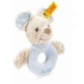 peluche steiff souris sniffy anneau de prehension avec hochet bleue 237669