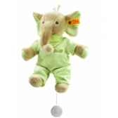 peluche steiff elephant trampili avec boite a musique vert 237966