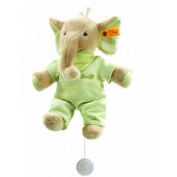 Peluche steiff Éléphant trampili avec boîte à musique, vert -237966