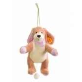 peluche steiff chien bonne nuit avec boite a musique rose 238079