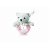 peluche steiff selection ours teddy anneau de prehension rose 239311