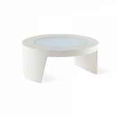 table basse ronde design tao glass included sd tao080