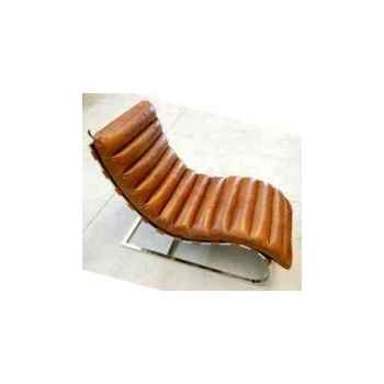 Chaise en cuir bilabo couleur cognac h 860 x 600 x 1200 arteinmotion POL-BIL0053