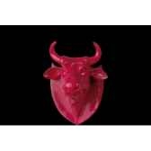 figurine trophee vache cowhead pink 25cm art in the city 80995