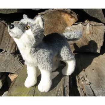 Peluche loup gris 20cm (long)  Ushuaia Junior 704