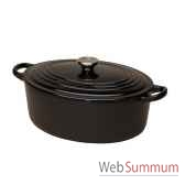 le creuset cocotte en fonte ovale tradition 25 cm coloris noir 318625