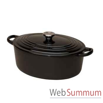 Le creuset cocotte en fonte ovale tradition 25 cm - coloris noir -318625