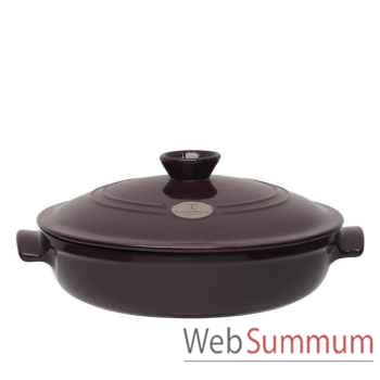 Emile henry sauteuse céramique flame 29.5cm - figue -001926