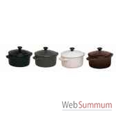 le creuset lot de 4 mini cocottes ceramique 10 cm matiere 003079