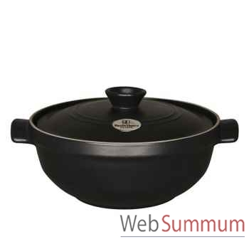 Emile henry faitout risotto 28 cm noir - flame -004289