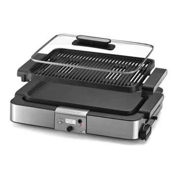 Riviera & bar plancha 1600w gril 2000w inox satiné -005867