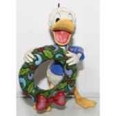 donald duck with wreath hanging ornament figurines disney collection a23886