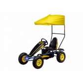 toit solaire pour kart a pedales jaune berg toys 151100