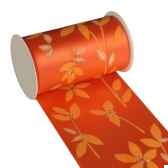 banderole pour decoration de table 3 m x 11 cm terracotta textile leaves papstar 80037