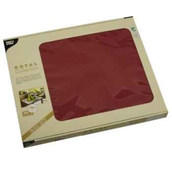 Sets de table, tissue "royal collection" 30 cm x 40 cm bordeaux papstar -81898