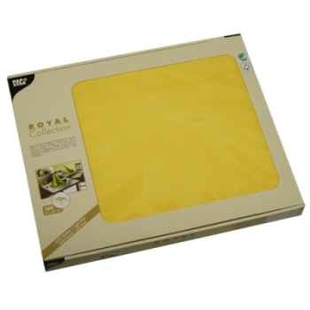 Sets de table, tissue "royal collection" 30 cm x 40 cm jaune papstar -81896