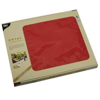 Sets de table, tissue "royal collection" 30 cm x 40 cm rouge papstar -81897