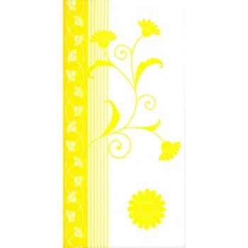 Serviettes "invitation" pliage 1/8 33 cm x 33 cm jaune "flowers" papstar -19479