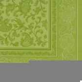 serviettes royacollection pliage 1 4 40 cm x 40 cm vert olive ornaments papstar 81746