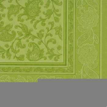 Serviettes "royal collection" pliage 1/4 40 cm x 40 cm vert olive "ornaments" papstar -81746