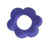 ronds de serviettes o 60 mm bleu fonce flower papstar 19074