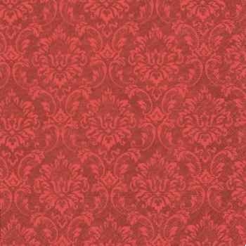 Serviettes, 3 plis pliage 1/4 25 cm x 25 cm rouge \"ornament\" papstar -10611