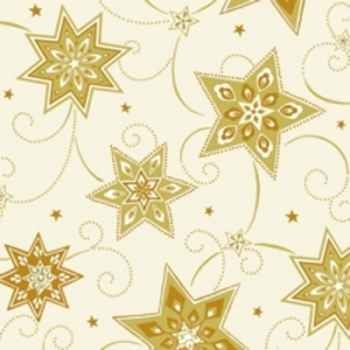 Serviettes, 3 plis pliage 1/4 33 cm x 33 cm crème "just stars" papstar -81259