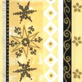 Serviettes, 3 plis pliage 1/4 33 cm x 33 cm "golden starlight" papstar -11394