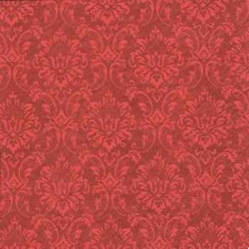 Serviettes, 3 plis pliage 1/4 33 cm x 33 cm rouge \"ornament\" papstar -10606