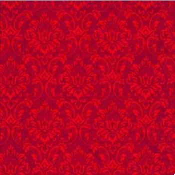 Serviettes, 3 plis pliage 1/4 40 cm x 40 cm rouge "ornament" papstar -19817