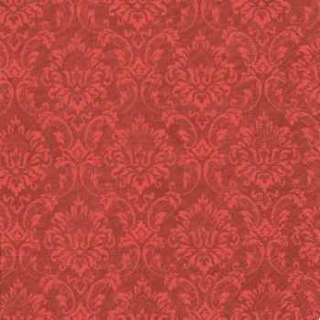 Serviettes, 3 plis pliage 1/4 40 cm x 40 cm rouge \"ornament\" papstar -10609