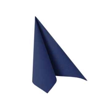 Serviettes "royal collection" pliage 1/4 25 cm x 25 cm bleu foncé papstar -11259