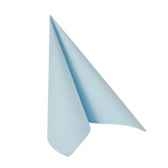 serviettes royacollection pliage 1 4 40 cm x 40 cm bleu clair papstar 16936