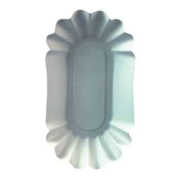 Coupelles, carton "pure" ovale 10,5 cm x 20 cm x 3,5 cm blanc papstar -11265
