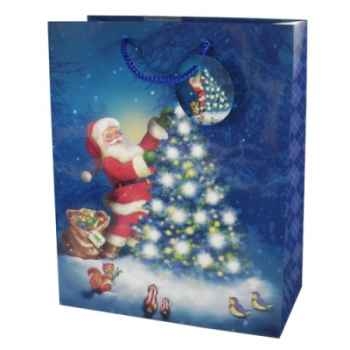 Sac en papier glacé, jumbo 46 cm x 33 cm x 10 cm "noël" papstar -16463