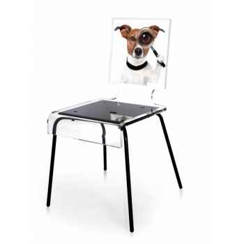 Chaise graph chien pieds plexi Acrila -Acrila35