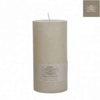 Bougie rustic h20d10 creme -120309