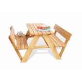 set de table et chaises enfant lilli pour 4 avec dossiers pinolino 204019