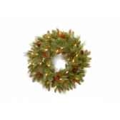 couronne decorative noemix pine wreath 30 sw led d61cm van der gucht 31noel24wb