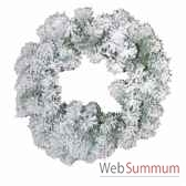 couronne narvik wreath green flocked white d45cm van der gucht 31naw45