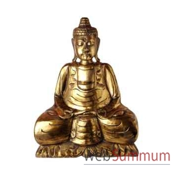 Bouddha assis finition dorée 50 cm Bali -BSch50G